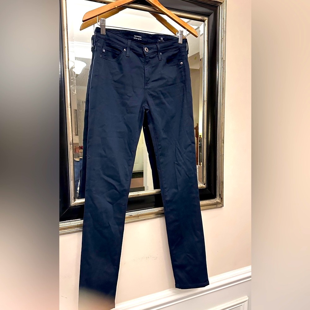 AG Adriano Goldschmied Cotton Blend Pants, The Prima, Mid Rise, Size 25